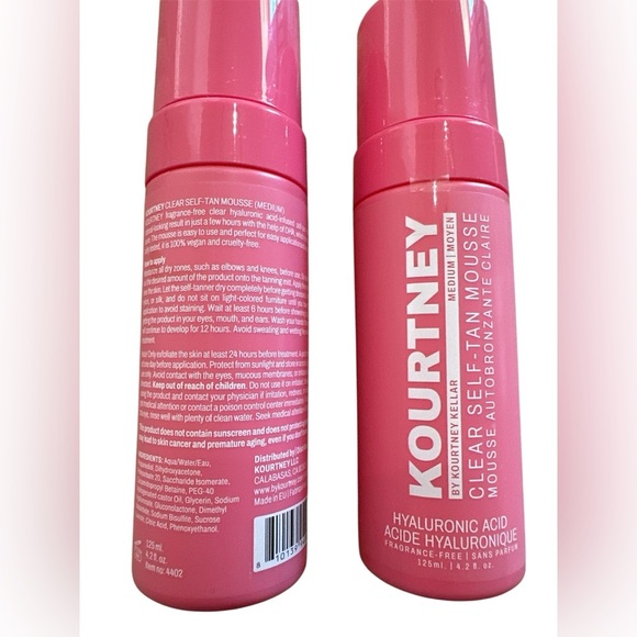 Kourtney Kellar Clear Self Tanning Mousse Medium NEW set of 2 - Picture 3 of 3